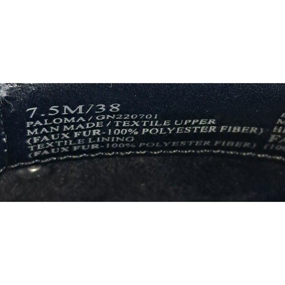 BCBGeneration Women's Palli Hiker Boots Black Sz 7.5M Block Heel Faux Fur - Picture 9 of 11